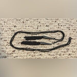 Kendra Scott Phara Lariat Gunmetal Tassel Long Necklace